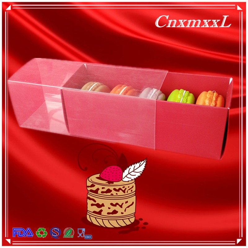 new design red macaron paper box can catch everyone's eyes easily