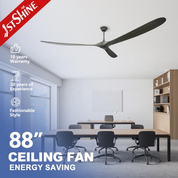 Remote Control 88 Inches Large Room Wooden Blades Ceiling Fan for Home Hotel and