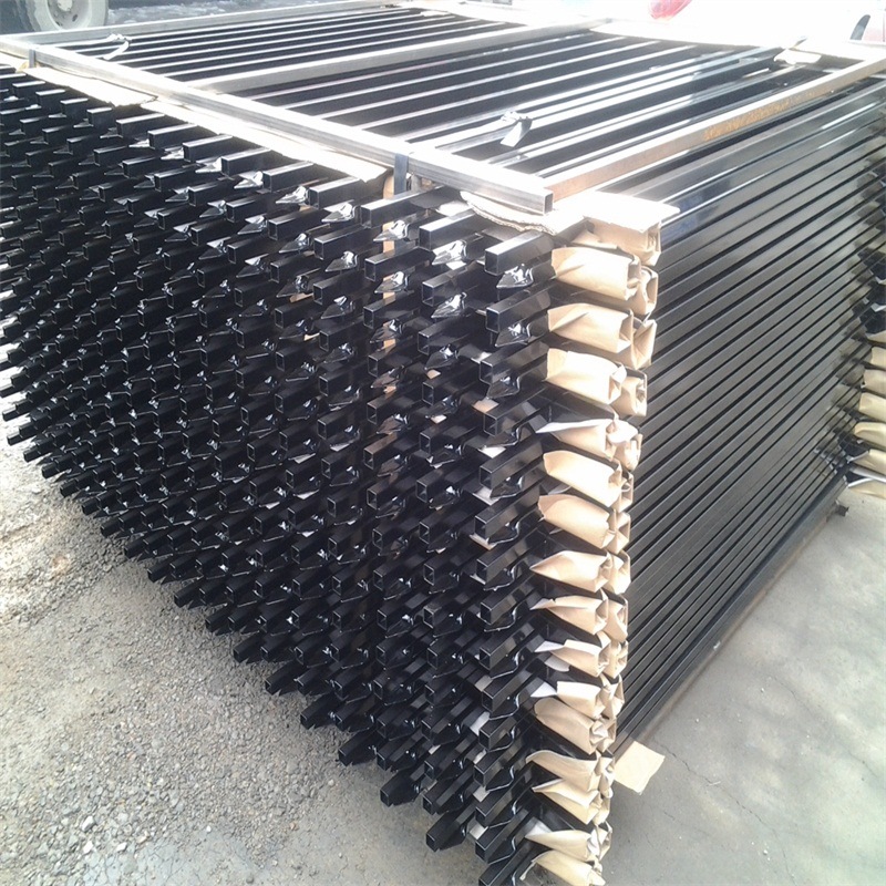2100mm X 2400mm Stain Black Powder Crimped Spear Security Garrison Tubular Fence Panels
