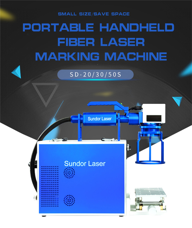 Black Anodized Aluminium 50W Raycus Fiber Laser AC220V 50HZ 2A