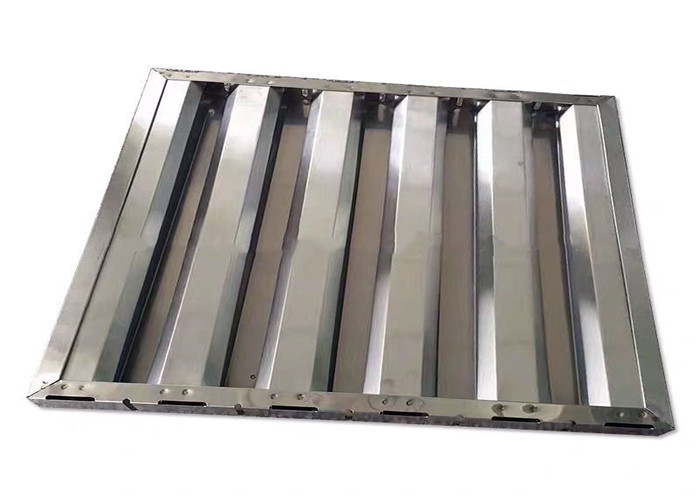 Durable Stainless Steel Baffle Filters For Commercial Hoods High Fume Removal Rate