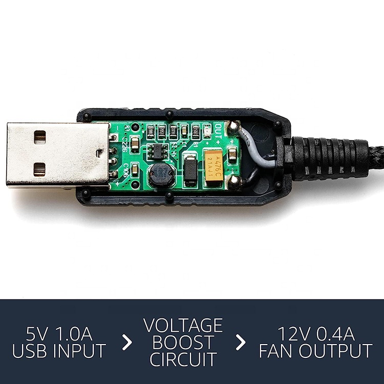 12V Step UP Boost USB to 3 Pin 4pin PWM PC Fan ON OFF Switch Power Adapter Cable
