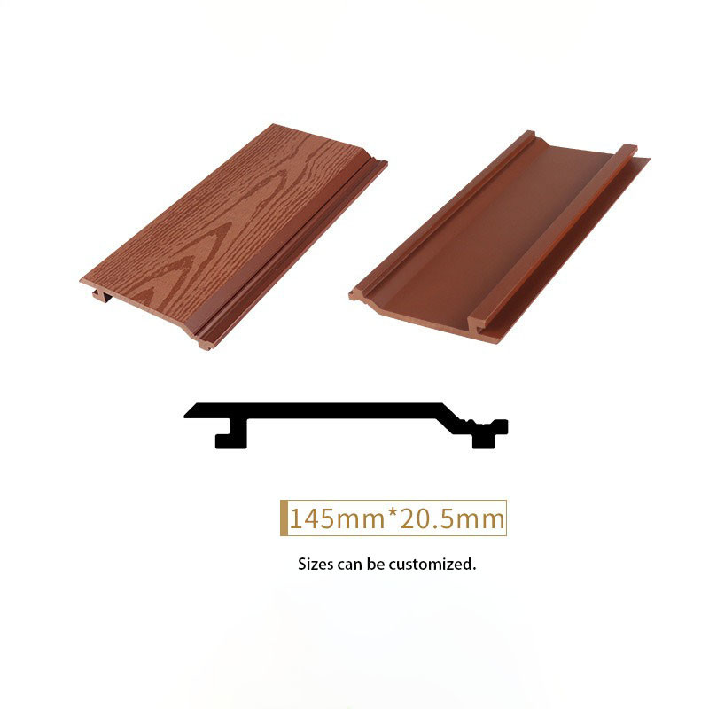 Waterproof WPC outside Wall Panel 145x20.5mm Wood Plastic Composite Flat Board For Decoration