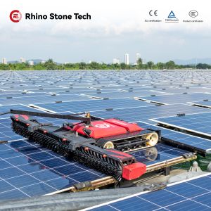 China Clean PV Panels Tools Machine Solar Panel Cleaning Robot with Lithium Battery for PV Module Commercial & Industrial Solar Farm on sale
