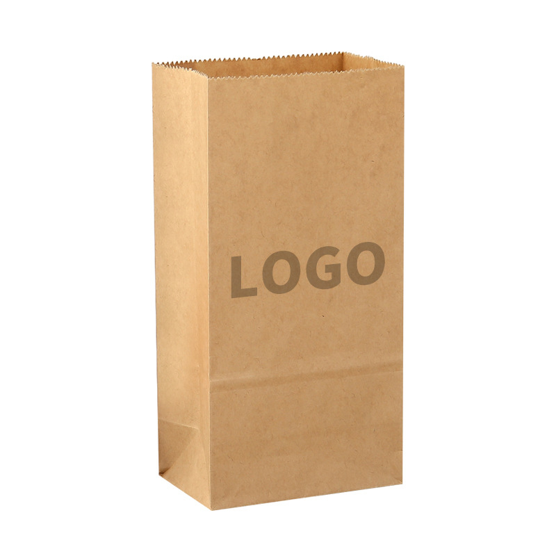 Flower Store Bulk Paper Sacks Brown Kraft Paper Bags With Ribbon Handle