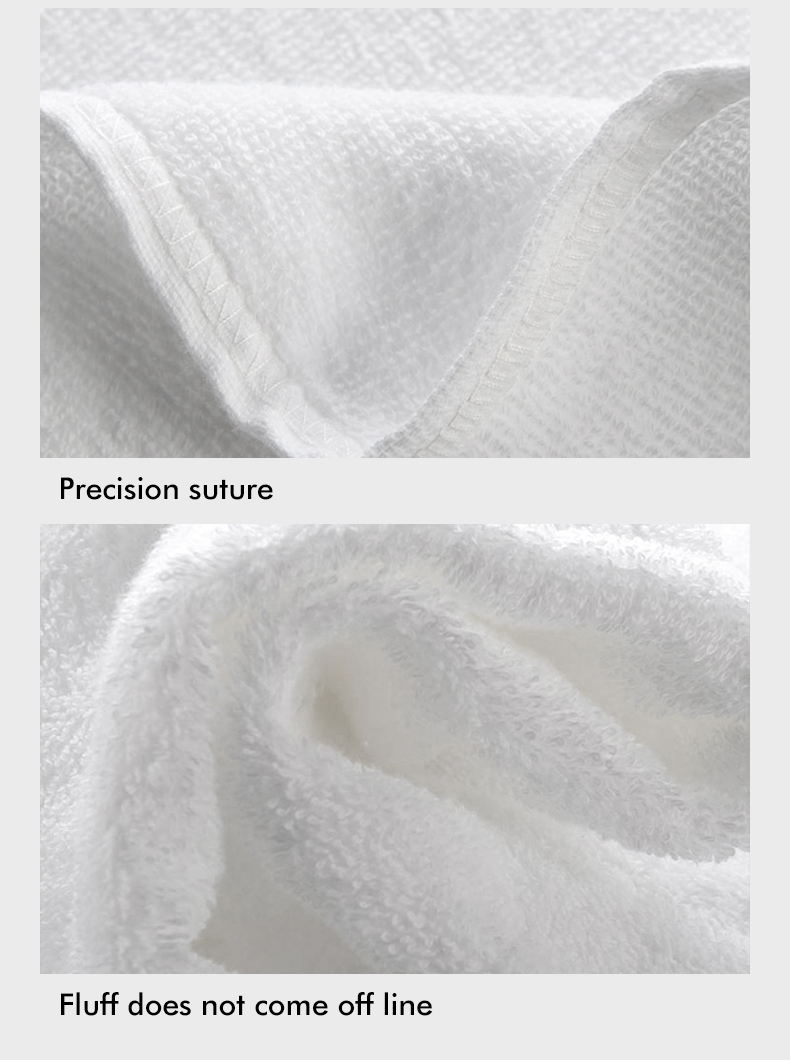 Comfort Hotel Luxury Jacquard White Bath Towel Set 100% Cotton Large Beach Towel for OEM