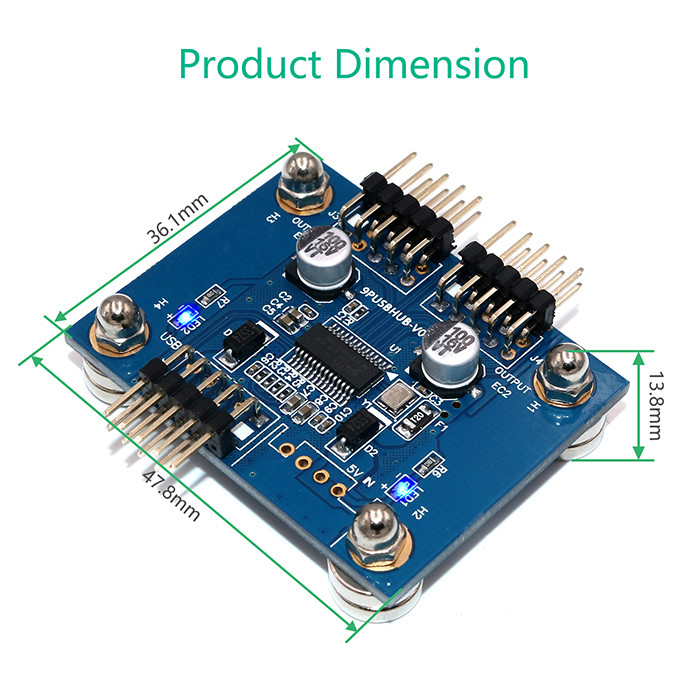 3mil Flexible PCB Wireless Usb 2.0 Hub Mouse 10mm Board 5V LED Indicator