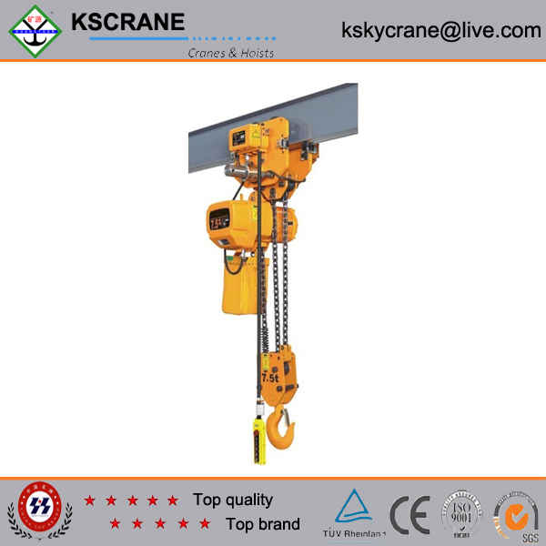 Hot Sale 2ton Electric Chain Hoist With Monorail Trolley