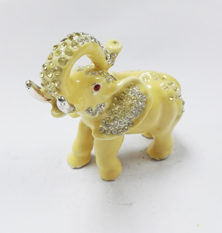 Hot selling fashion elephant enamel jewelry box Elephant Shape Jewelry Boxes