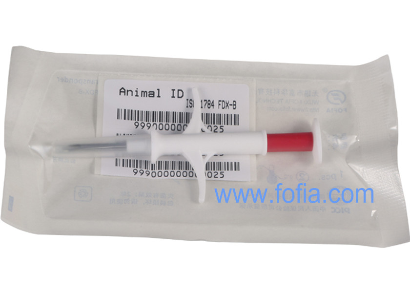 1.25mm * 8mm pet Microchip Electronic Tag with syringe for Cat / Dog pet gps microchip