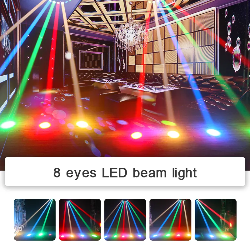 Moving Head Stage Laser Light CRI 85 With 8 Eyes RGBW Beam Bar