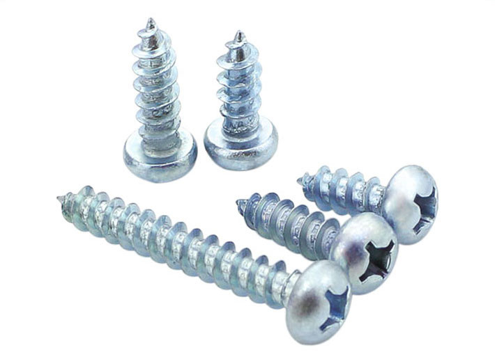 Zinc Plated Pan Head Phillips Drive Pointed Screws Phillips Drive Round Head Tapping Screws