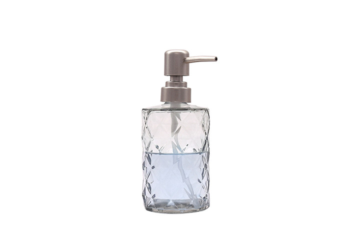 Soap Empty Glass Jars 500ml Hand Sanitizer Bottle With Stainless Steel Pump