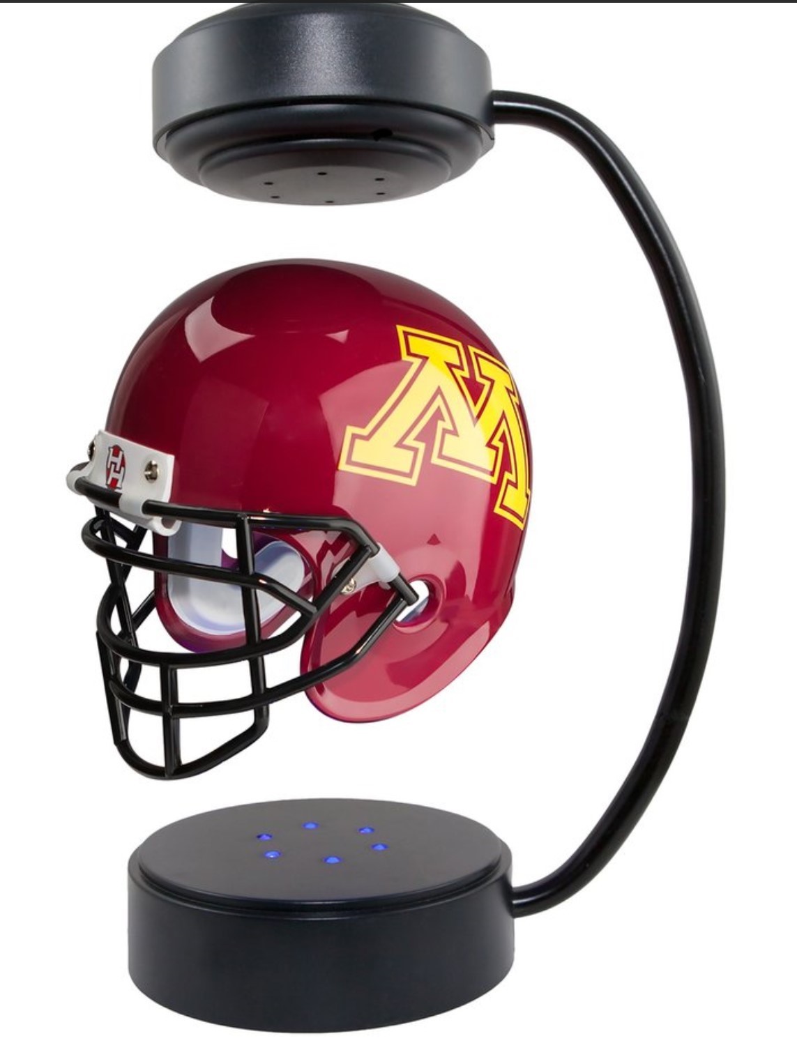 factory wholesale magnetic levitation floating hover helmet display racks with led light