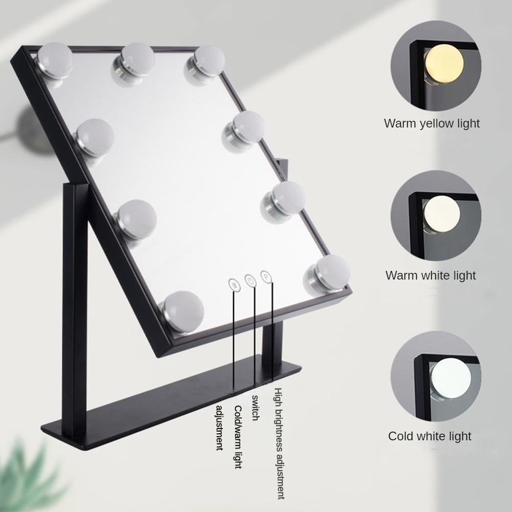 Portable Hollywood Makeup Vanity Light LED Cosmetic Mirror for Fashionable Home Decor