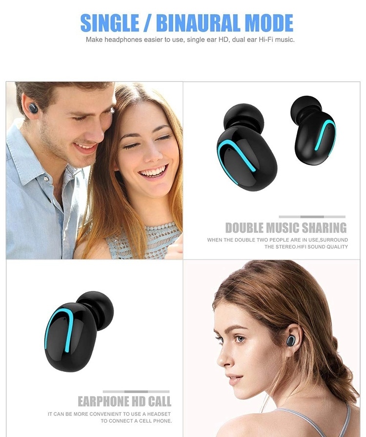 Bluetooth Noise Cancelling Waterproof Headphones Handsfree Wireless Earbuds