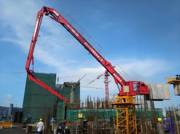Stationary Concrete Placing Boom Mobile Machinery Rotary Reducer Stationary Boom
