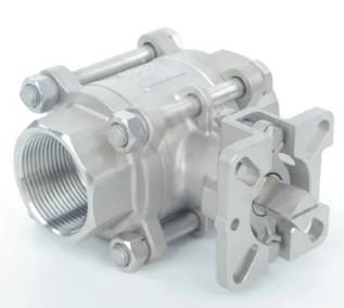 Small Stainless Steel 3 Piece Ball Valve CL150 - CL600 Pressure With ISO5211
