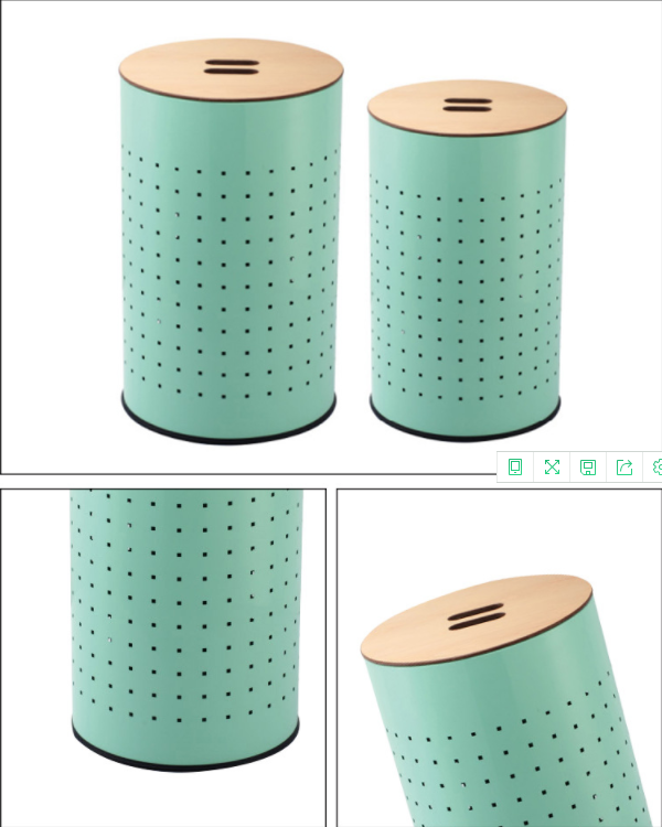 35L 55L Morden Stainless Steel Perforated Dustbin Beautiful Design