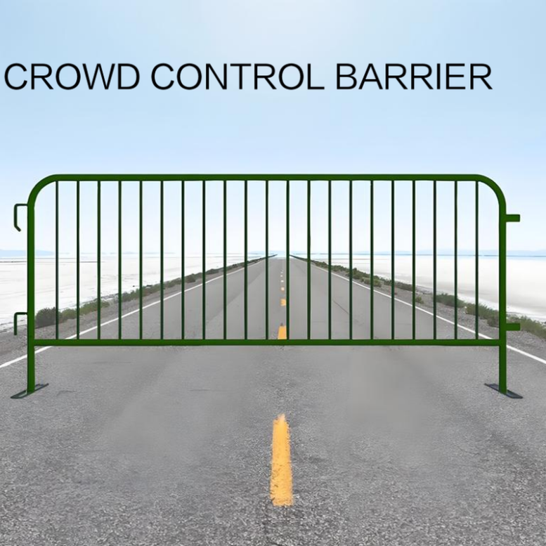 China High Security Hot-dipped Galvanized Metal Crowd Control Barrier with 5000N Vertical Load and 1.1*2.2m Panel Size on sale