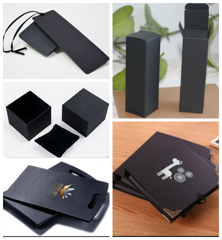 110g 250g 350g Solid Black Paper Board For Book Cover 750mm Roll   
