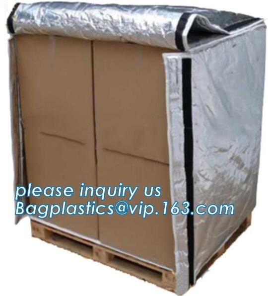 Reusable thermal insulated pallet covers, Thermal insulated pallet blankets, Radiant Barrier Foil Heat Resistance Bubble