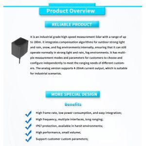 UNIVO UBJG-02Y Lidar Position Sensor for Accurate Distance Measurement in