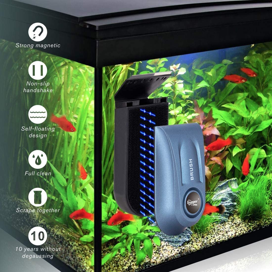 Magnetic Hygger Aquarium Cleaning Tool For Glass Tank