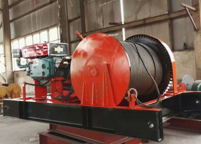 factory sales custom heavy duty cable pulling diesel power engine driven winch