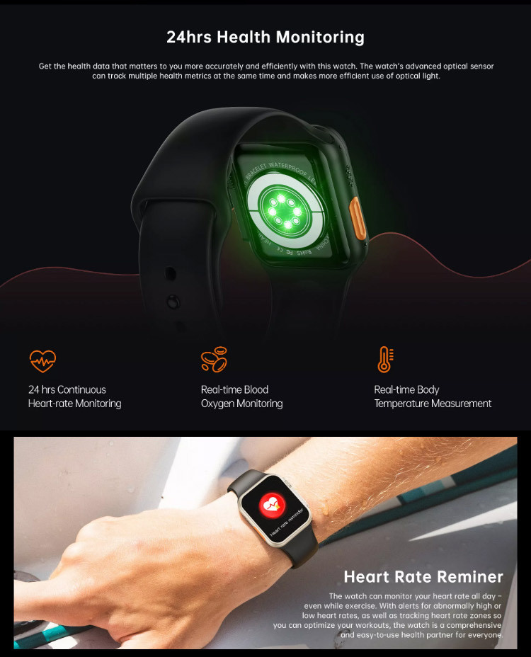 240*282 TFT OEM Fitness Tracker Smartwatch LE5.1 Low Power Consumption