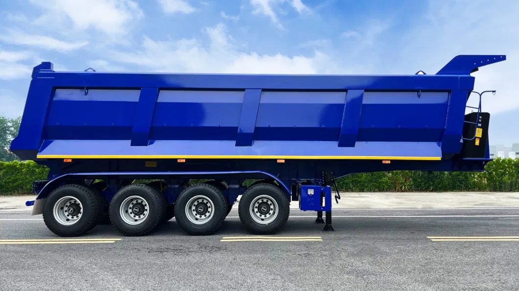 CIMC 3 axles 40 ton half round used in sandstone construction sites mining gravel plants earthwork end dump truck semi trailer