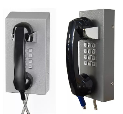 Stainless Steel Inmate Telephone For Jail And Prison , Wall Mounted IP Phone