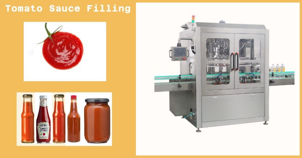 Automatic No Dripping Tomato Sauce Paste Ketchup Filling Bottling Dispensing Machine