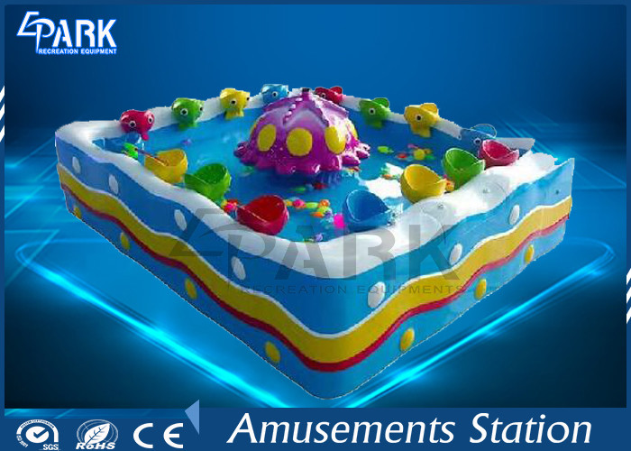 Jelly Fish Kids Amusement Park Fishing Simulating Water Pond With Fiber Glass Material