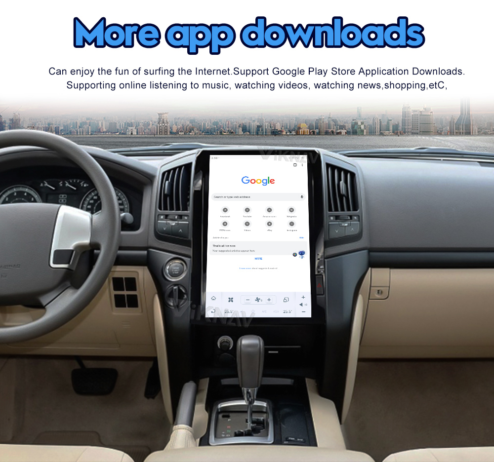 128G Android 11 Car Radio Multimedia Player For Toyota Land Cruiser 200 LC200
