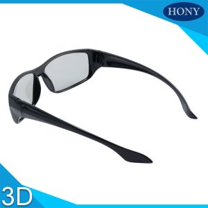 Long Time Use Linear Polarized 3D Glasses Anti Scratch Film Black Frame