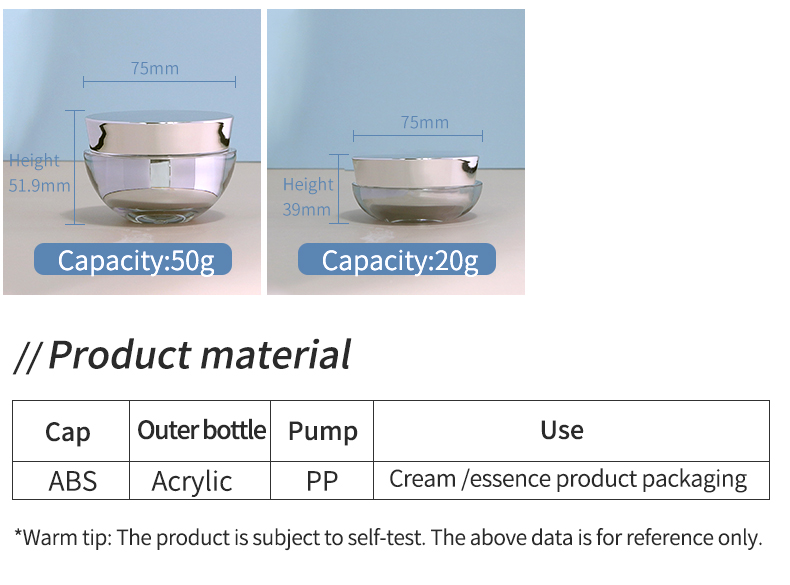 Replaceable Acrylic Bottles 30ml 100ml Silver Plastic Lotion Pump Bottle
