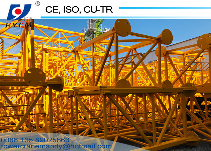D5523 Luffing Jib Tower Crane 55m Boom Length 12T Load Split Mast Section to Save Containers