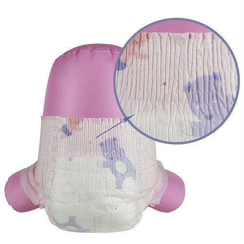 3D Leak Prevention Soft Breathable Baby Diaper With Hydrophilic Nonwoven Topsheet