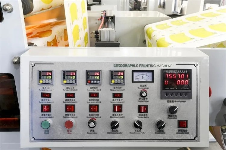 High Speed Label Flexo Printing Machine with Die Cutting System,220V/380V/Customize Voltage,30kw Gross power