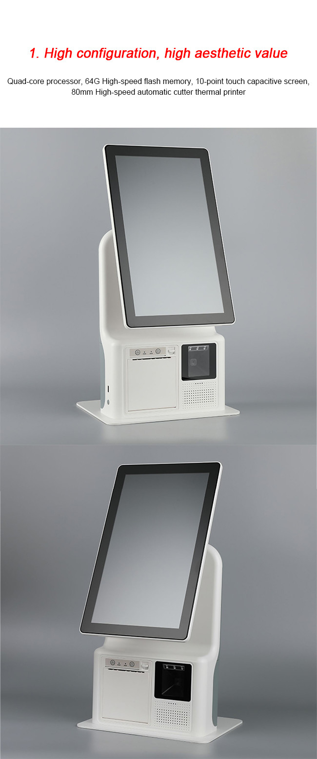 Ergonomic Self-Ordering Kiosk with Adjustable Height for Accessibility