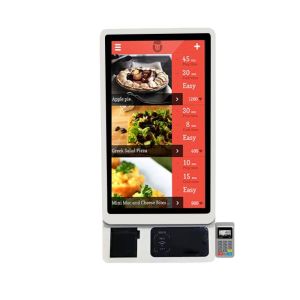  Self-service Kiosk 32 inch Wall Mount Touch Screen with 80mm Printer QR Barcode Scanner Manufactures