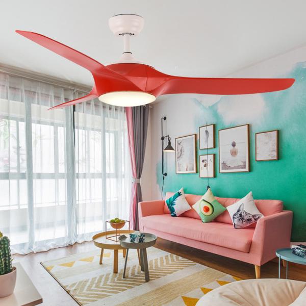 52 inch Ceiling fans light With remote control Bedroom 132cm Modern Fan Lamp(WH