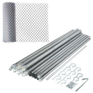 Hot Dipped Galvanized Cyclone Wire Mesh 8 Ft Chain Link Fence Roll For Sliver
