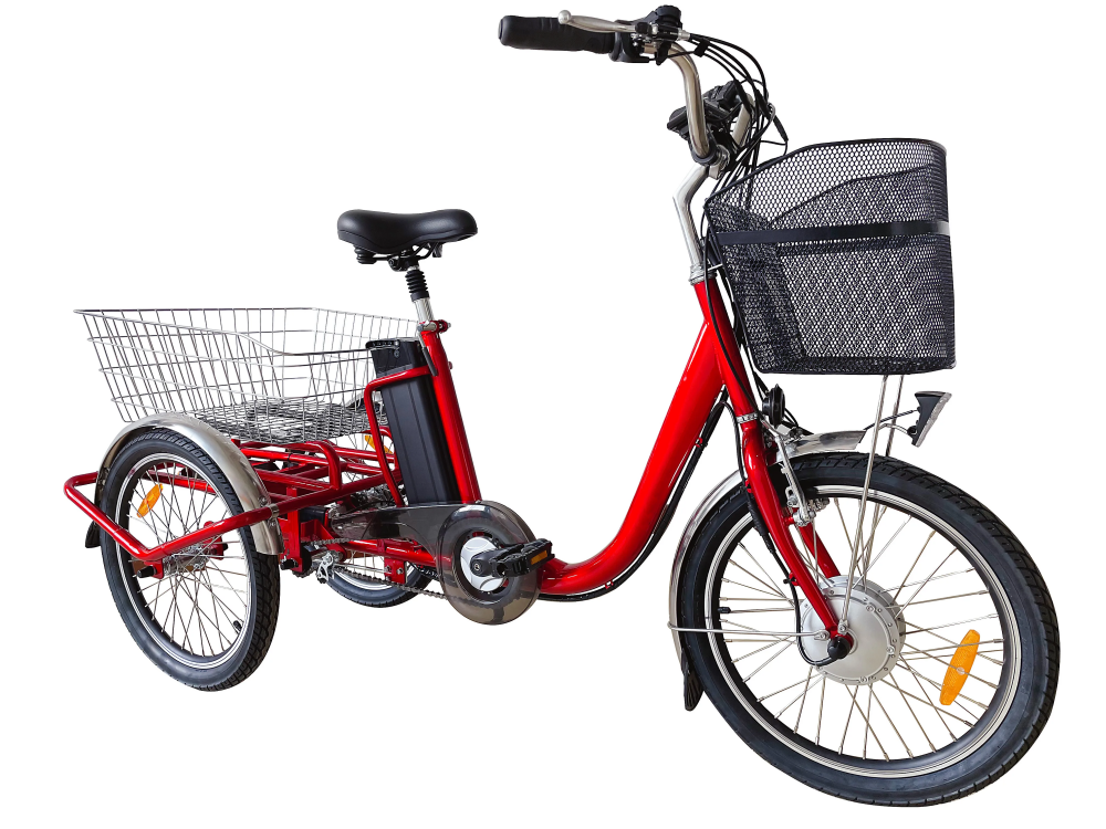 36V 250W 350W Adult Folding Electric Trike 20 Inch Electric 3 Wheel Cargo Bike