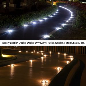 Outdoor Deck Illuminated Light with Solar Power Source and LED Light Source