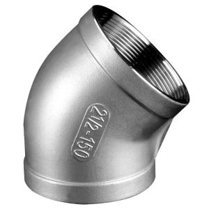ODM Supported WZ 201 304 316L Pipe Fittings NPT Bspt Threading 45 Degree Female Elbow