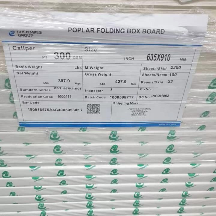 Wood Pulp GC1 GC2 High Bulk Ivory Board Paper 190g-400g FBB for Paper Box Production