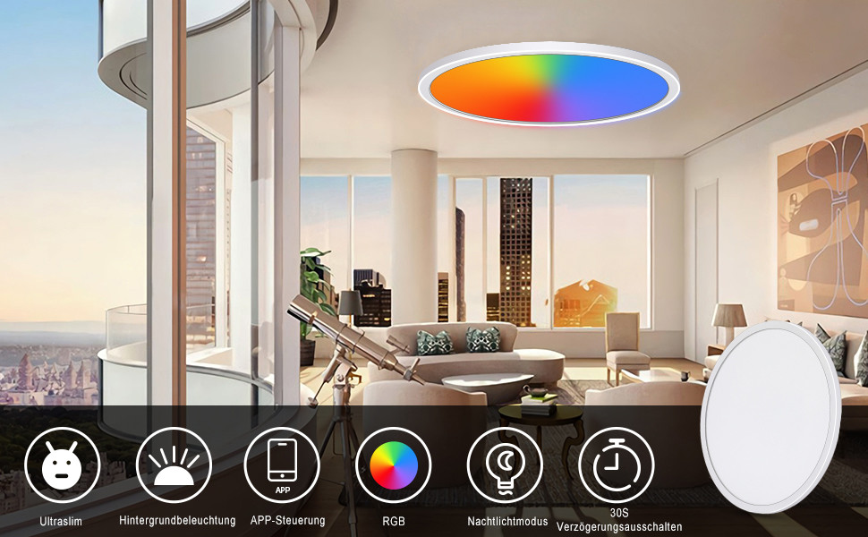 Dimmable Bedroom Ceiling Led Music Ceiling Light For Smart Home Tuya Glomarket
