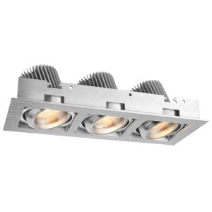 China Triple Head 3*7W 3000K 180mA Tiltable 30deg Square Recessed LED Downlights R3B0395 on sale